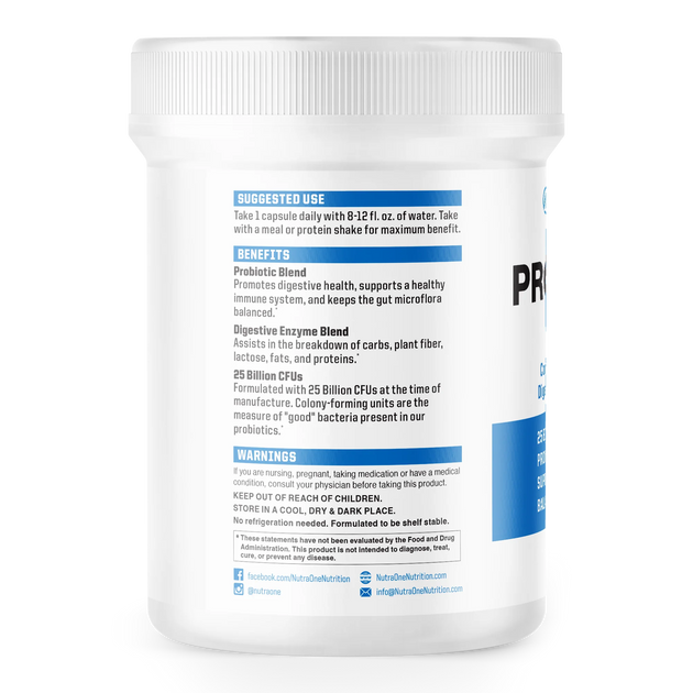 NutraOne // Probiotic X // 30 capsules A&D Nutrition and Vitamins