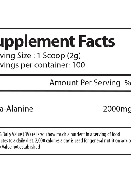 Alpha Supps // Beta Alanine // 100sv