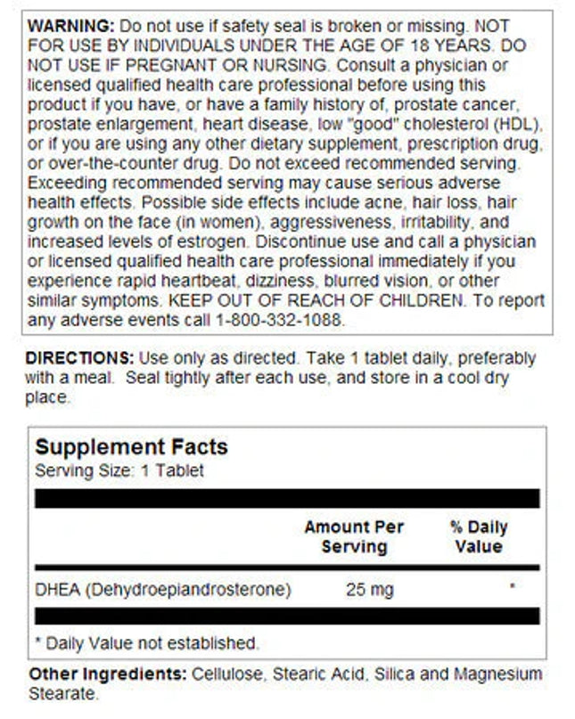 Kal // DHEA 25mg // 60ct