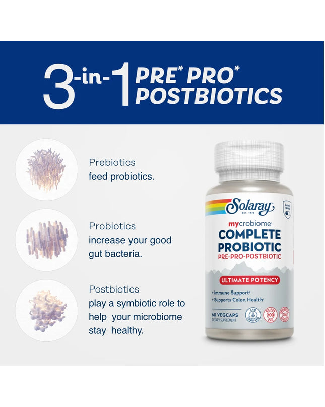Solaray // MYCROBIOME COMPLETE PROBIOTIC ULTIMATE POTENCY // 60ct