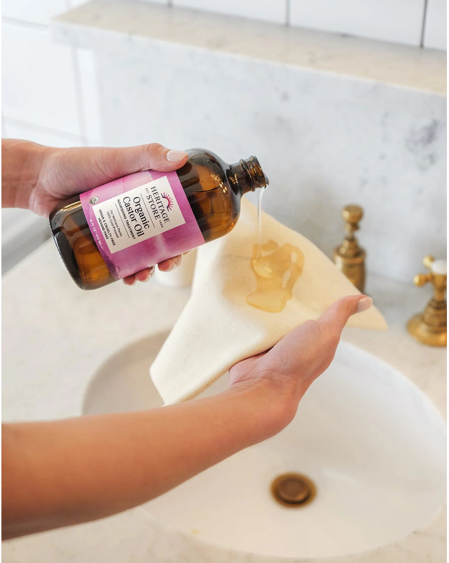 Heritage Store // Castor Oil Organic (fragrance free) //16oz