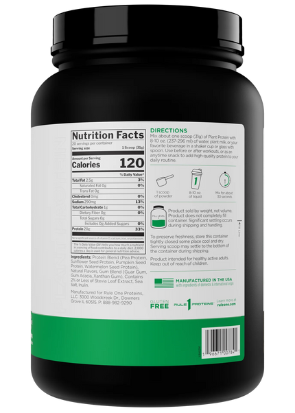 Rule 1 // PLANT PROTEIN // 20sv